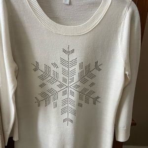 New York & co Snowflake Sweater